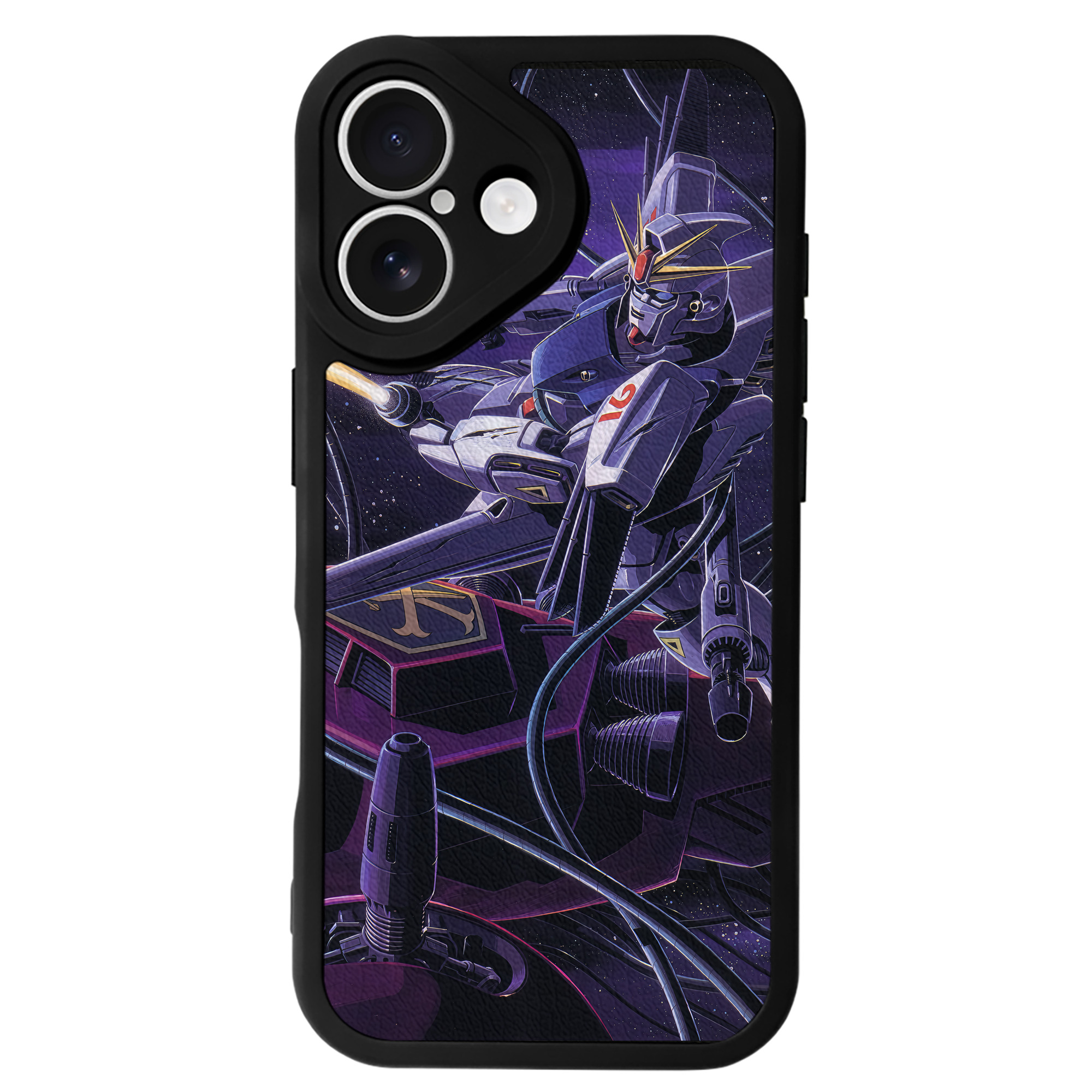 （画像用） 機動戦士ガンダム Mobile Suit Gundam 【iPhone 16シリーズ対応】シリコンスマホケース（レザー調） 材質：シリコン